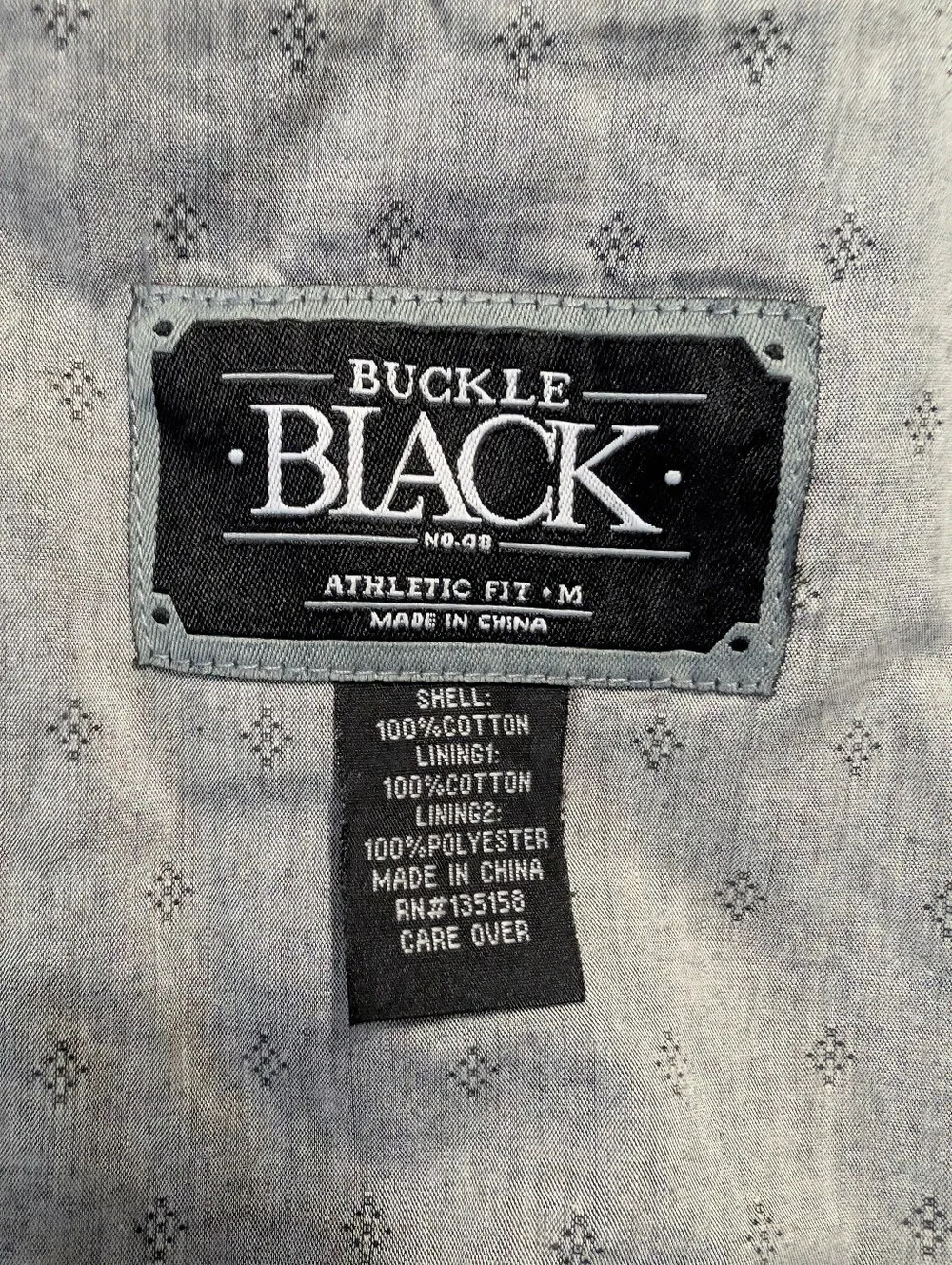 Buckle BLACK, Gray Herringbone Pattern Vest/Waistcoat With Buttons Size M